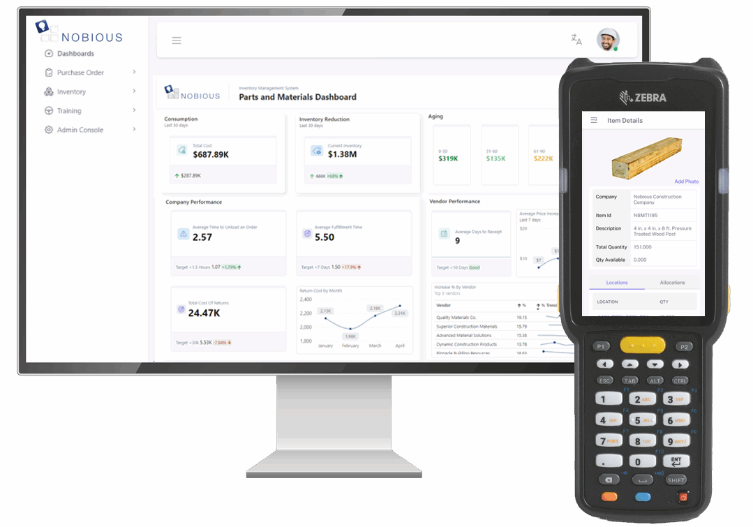 Barcoding scanner and dash Barcoding scanner and dash