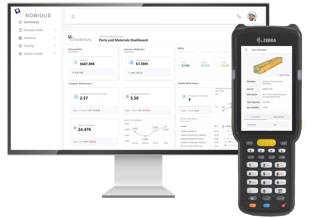 Barcoding scanner and dash